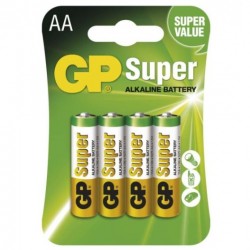 Baterii alkaline GP 1,5 V AA 4 set Baterii alkaline GP 1,5 V AA 4 set